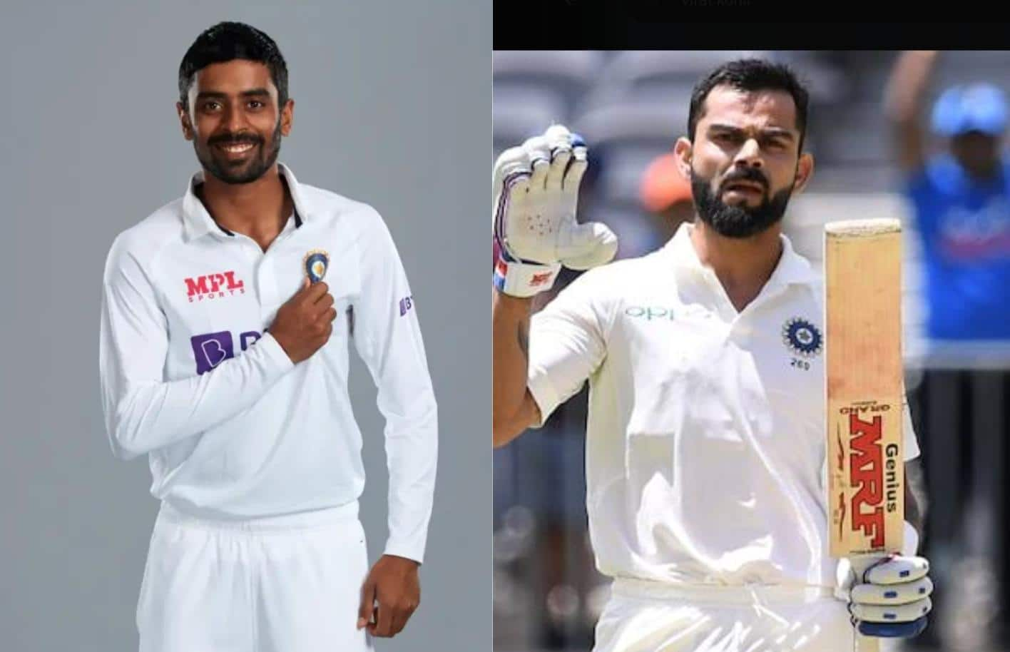 Easwaran takes inspiration from Kohli [Source: @ishantraj51, @Adityakrsaha/X.Com]
